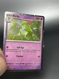 Pokemon Kirlia Cosmos Holo With SWIRL 059/132 Mega Evolution - Image 1