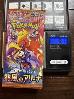 Heavy 8.61g Pokemon Sealed Heat Wave Arena Japanese Booster Pack - Image 1