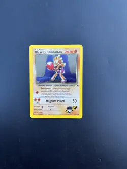 Pokemon Holo Rare Rockets Hitmonchan 11/132 Gym Heroes With Holo Swirl LP - Image 1