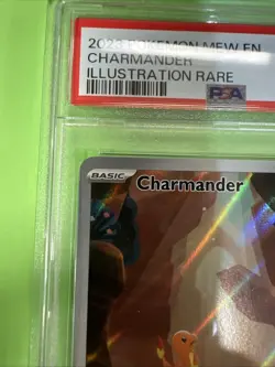 2023 POKEMON CHARMANDER ILLUSTRATION RARE 168/165 EN MEW 151 PSA MINT 9 - Image 4