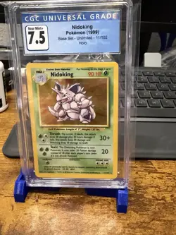 Pokemon TCG Nidoking Base Set Holo Unlimited Rare Cgc 7.5 - Image 1