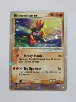 Hitmonchan EX 98/109 EX Ruby & Sapphire Pokemon Card WOTC 2003 - Excellent - Image 1