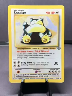 Pokemon TCG Snorlax #27/64 Non Holo Rare Jungle Set WOTC VTG 1999 LP - Image 1