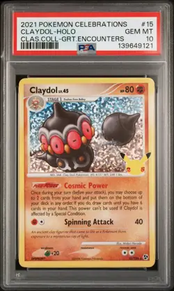 2021 POKEMON CELEBRATIONS CLASSIC COLL #15 CLAYDOL-HOLO PSA 10 - Image 1
