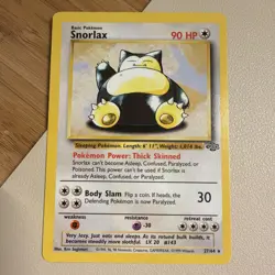 Pokemon TCG Vintage Non Holo Rare Snorlax Jungle 27/64 1999 LP - Image 1