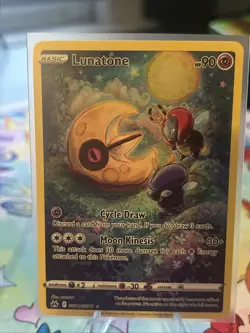 Pokemon TCG Lunatone Crown Zenith: Galarian Gallery GG11/GG70 Full Art Holo Rare - Image 3