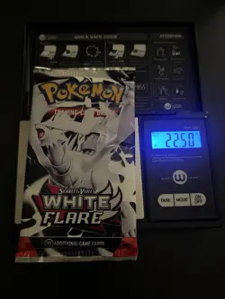 Heavy! 22.50g Pokemon TCG SV10.5 White Flare Booster Pack Sealed! - Image 1
