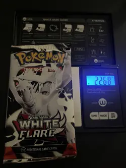 Heavy! 22.68g Pokemon TCG SV10.5 White Flare Booster Pack Sealed! - Image 1