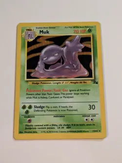 Pokemon TCG Muk Fossil 13/62 Holo Unlimited Holo Rare - Image 3