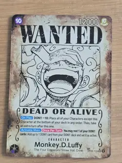 One Piece CCG Monkey.D.Luffy Emperor's Wanted Poster OP05-119 Mint condition - Image 1
