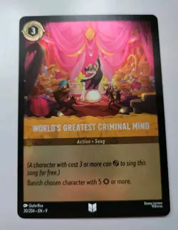 Disney Lorcana TCG - Fabled: World's Greatest Criminal Mind (030/204) - Foil -NM - Image 1