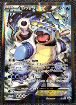 Pokemon TCG - Blastoise EX XY122 Promo Holo Rare LP+ (PR) Full Art Card - Image 1