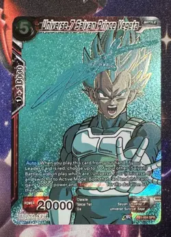 Dragon Ball Super Card Universe 7 Saiyan Prince Vegeta, TB1-004 SPR Near Mint - Image 1