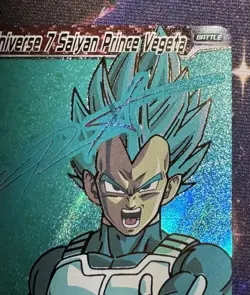 Dragon Ball Super Card Universe 7 Saiyan Prince Vegeta, TB1-004 SPR Near Mint - Image 3