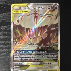 Pokemon Espeon & Deoxys GX TAG TEAM Holo Promo SM240 260HP Psychic Card - Image 2