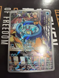 Pokemon TCG Squirtle Stellar Crown Illustration Card 148/142 - Image 1