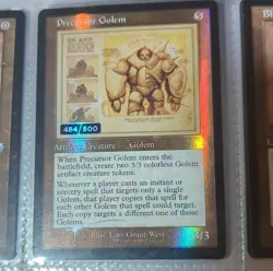 Magic: The Gathering Precursor Golem Serial Numbered Holo Artifact Creature Card - Image 1