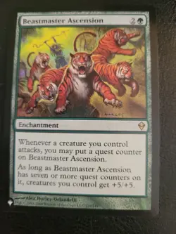 Beastmaster Ascension #159 (LP) Zendikar THE List Reprint Magic MTG Green LP/NM - Image 1