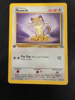 Meowth First Edition Jungle Pokemon 56/64 - Image 1