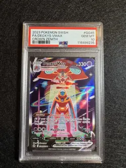 2023 Pokemon SWSH Crown Zenith #GG45 FA Deoxys VMAX PSA 10 - Image 1
