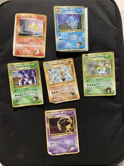 Pokemon Japanese Gym Set Holos HEAVILY DAMAGED, Moltres Venusaur Gyarados - Image 1