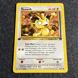 Meowth 62/82 1st Edition Team Rocket Pokemon - Image 1