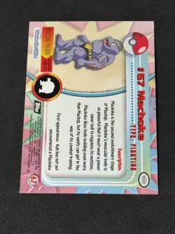 Machoke #67 Topps Pokemon Black Logo TV Animation 1999 Rainbow Holo Nm - Image 3