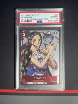 PSA 10 Nico Robin ST01-008 - 25th Anniversary Premium Collection One Piece Card - Image 1