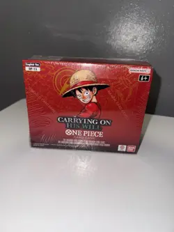 One Piece OP13 ENG “Carrying On His Will” Booster Box - Sealed Minor rip - Image 1