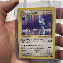 Pokemon TCG Dragonair Base Set 2 Unlimited Rare Card 22/130 Vintage Pokemon LP - Image 1