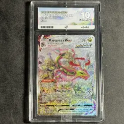 Pokemon TCG Rayquaza VMAX Evolving Skies 218/203 - Ace 10 Perfect Subgrades Card - Image 1