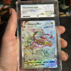 Pokemon TCG Rayquaza VMAX Evolving Skies 218/203 - Ace 10 Perfect Subgrades Card - Image 2