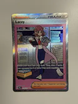 Pokemon TCG Trainer Lacey Prismatic Evolutions Holo Card 175/131 NM - Image 1