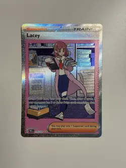 Pokemon TCG Trainer Lacey Prismatic Evolutions Holo Card 175/131 NM - Image 2
