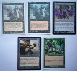 MAGIC THE GATHERING BLACK NIGHT 1995 - Morgue Theft Foil & 3 More 5-card lot - Image 1