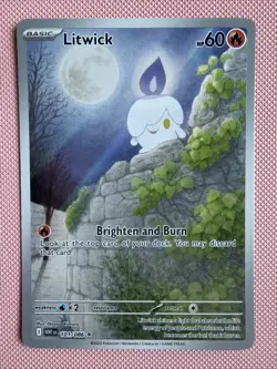 Litwick 101/086 Illustration Rare White Flare Pokemon Card - Image 1