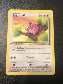 Jigglypuff 54/64 Jungle First Edition Pokemon Card NM Condition TCG Wotc - Image 1