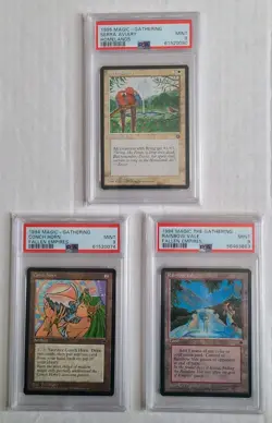MTG 3 Reserved List Vintage Cards All PSA 9 MINT Rainbow Vale, Serra Aviary + - Image 1