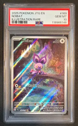 2025 Pokemon JTG EN-Journey Together Noibat Illustration Rare PSA 10 #169 - Image 1