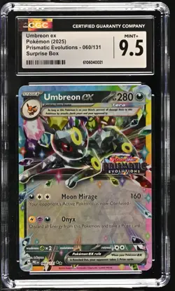 CGC 9.5 MINT+ Pokemon Umbreon ex 060/131 Prismatic Evolutions Stamped - Image 1