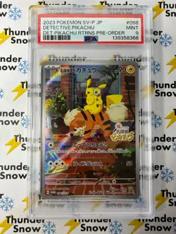 ⚡❄ 2023 Pokemon Japanese SV-P #098 Detective Pikachu Returns Pre-Order PSA 9 - Image 1