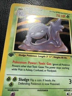 Pokemon TCG Muk 13/62 Holo Rare 1st Edition Fossil Vintage NM/LP - Image 2
