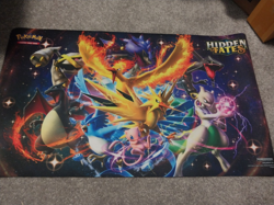 Pokemon TCG Hidden Fates Playmat Shiny Charizard, Rayquaza, Mewtwo 2019 - Image 1