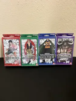 One Piece: ENGLISH ST-01 ST-02 ST-03 ST-04 Lot Of Starter Decks - Image 1