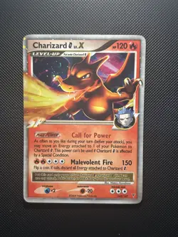 Pokemon TCG 2009 Charizard G LV.X Holo Card 143/147 Supreme Victors Rare Swirl - Image 1
