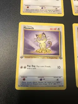 Meowth 56/64 Jungle (X4) Four First Edition Pokemon Cards 3NM/1LP. Lot Wotc TCG - Image 2