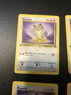 Meowth 56/64 Jungle (X4) Four First Edition Pokemon Cards 3NM/1LP. Lot Wotc TCG - Image 3