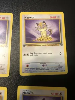 Meowth 56/64 Jungle (X4) Four First Edition Pokemon Cards 3NM/1LP. Lot Wotc TCG - Image 4