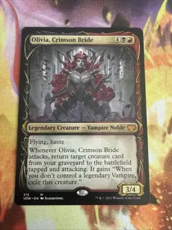 x1 Olivia, Crimson Bride - Showcase M MTG Innistrad: Crimson Vow M/NM, English - Image 1