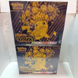 Pokemon Scarlet & Violet Surging Sparks Elite Trainer Box Lot Of 2 Sealed - Image 1